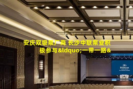 kaiyun登入-安庆双吸泵厂商 长沙中联泵业积极参与“一带一路”